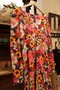 Vintage 60's to Early 70's Vibrant Floral Long Sleeve Polyester Dress/60年代至70年代初復古活力花卉長袖連身裙