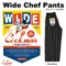 COOKMAN Wide Chef Pants Stripe Black 231-11839