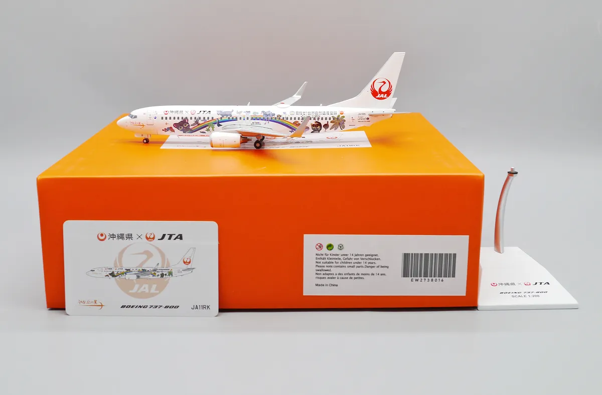 JC Wings 1/200 日本航空Japan TransOcean Air B737-800 JA11RK <沖繩>