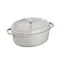 STAUB 橢圓形鑄鐵鍋 29CM 白色松露/芥茉黃/櫻桃紅/黑/石墨灰/羅勒綠/深藍色