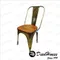 LOFT Industry 美式工業風 鐵製鋁色木坐墊餐椅 椅子
