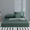 300織紗純淨天絲三件式枕套床包組(墨松綠-雙人)/150x186cm