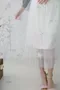 白天鵝刺繡 柔軟百摺紗裙＿（2色：白）