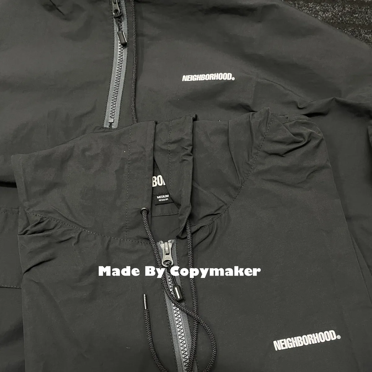 NEIGHBORHOOD 22AW ANORAK 衝鋒衣連帽半拉鍊尼龍夾克外套nbhd