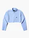 【23SS】 Wooalong 經典剪裁短版長袖襯衫(淺藍)