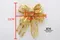 金色條紋蝴蝶結 (W253/Golden Stripe Butterfly Bow) ｜手作｜布置｜聖誕｜緞帶用途