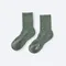 LOGO刺繡運動中筒襪〈灰綠〉