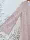 重工佩斯里 水絨蕾絲寬袖洋裝＿（3色：粉）