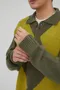 【22FW】韓國 半排釦菱格毛衣