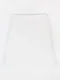 LINENNE－clean cotton skirt (white)：針褶設計膝上裙