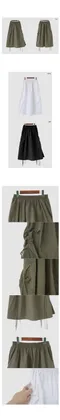 A little b －nerd strap skirt (3color)：抽繩造型長裙