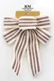 亞麻條紋風蝴蝶結 (K1352/Linen Striped Style Butterfly Bow) ｜手作｜布置｜織帶｜緞帶用途