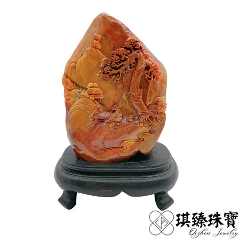 印材　金運財運 寿山石雕刻