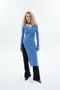 【現貨出清】NCORE x Andersson Bell  LAYERED高領造型長洋裝 (藍)