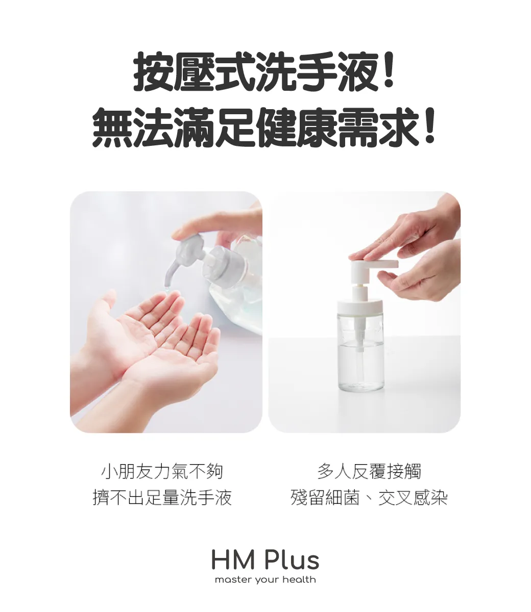 HM Plus ST-S01 感應式泡沫給皂機 + 480 ml 抗菌洗手泡泡慕斯 x 1