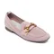 SOFTKNIT 金飾釦氣質舒適彈性休閒鞋-粉色