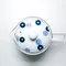 日本透明玻璃茶壺-375ml | 藍丸渦丸紋