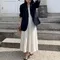 A little b －venice v-neck pleats ops：氣質V領百褶洋裝