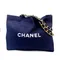 CHANEL Vintage | 深藍布面ＬＯＧＯ拖特包