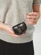FOLNUA－Petit Poche Case Black - crinkle：Airpods皮革保護套