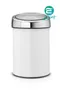 【缺貨】BRABANTIA TOUCH BIN WHITE 白色 觸碰式垃圾桶 #364488
