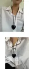 LINENNE－black heart necklace (black)：壓克力愛心項鍊