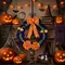 【NEW新品上市】俏皮萬聖節系列花圈(Halloween wreaths)-16/18/24英吋/inch｜緞帶王｜獨一無二｜萬聖節｜絨布花圈｜緞帶花圈｜客製化｜蝙蝠｜門裝飾