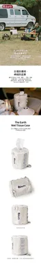 【the earth】捲筒衛生紙收納套－白迷彩