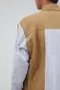 【22FW】韓國 拼接直紋長袖襯衫