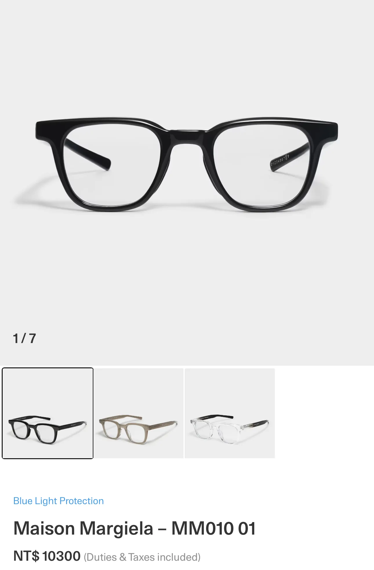 現貨】【過驗】GENTLE MONSTER x Maison Margiela 聯名MM010 平光眼鏡 