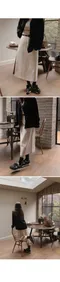 Slowand made－車線斜紋長裙：4 size