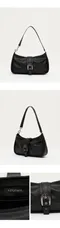 韓國設計師品牌Yeomim－farrier baguette bag (black) 霧面黑色