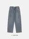 【26FW】韓國 立體打褶水洗牛仔長褲(3色)