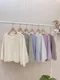 【預購】韓版 超舒服親膚 圓領中袖包心紗針織上衣