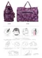 【HAPI+TAS】女孩小物折疊旅行袋(大)-黑色格紋