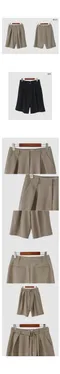 어리틀빗A little b－herring half slacks (2color)：現代感西裝短褲