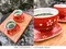 赤繪櫻茶碗2組入-日本製