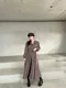 【預購】正韓 光澤感抽繩洋裝