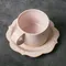 ｛春漫野花｝ 法式甜美浮雕．咖啡杯盤組 ( 蒲公英/粉 )