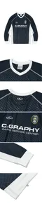 【24FW】Codegraph 國家隊V領長袖上衣(深藍)