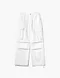 【23SS】Wooalong 橫摺線設計工裝寬褲(白)
