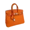 HERMÈS Vintage |  橘色銀釦TOGO皮Birkin25cm 手提包