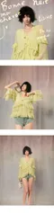 L77夏季新法式款鼠尾草綠～氣質名媛溫柔風上衣/半裙