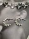925純銀半圓珍珠耳環