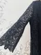 重工佩斯里 水絨蕾絲寬袖洋裝＿（3色：粉/白/黑）
