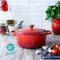 Le Creuset 圓型鑄鐵鍋 20cm 2.4L 黑／櫻桃紅／火焰橘／馬賽藍