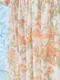 溫柔花園 排扣雪紡長洋裝＿附流蘇綁帶（Ｓ～ＸＬ）