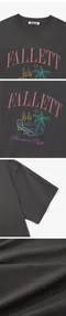 【24SS】 Fallett 加州度假LOGO短袖上衣(深灰)