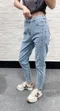 【預購】韓版 口袋標牌牛仔褲