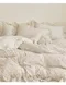 韓製寢具MAATILA－Hotel france荷葉皺褶無塵棉被組：Capri cherry花卉櫻桃